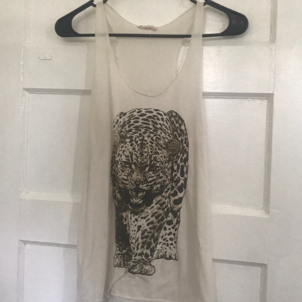 Leopard racer back tank